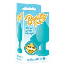Booty Talk Wrong Way Butt Plug Teal