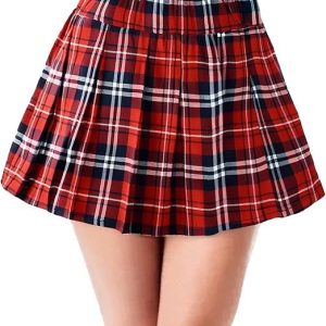 107 Tartan Skirt 4XL (20-22) Red