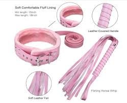 Fur Lined Pink Leather Wrist Resraints – view 2