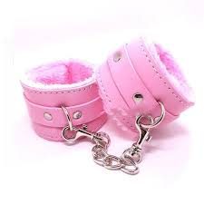 Fur Lined Pink Leather Wrist Resraints