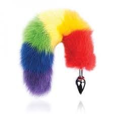 Foxy Tail Rainbow Stainless Steel Plug
