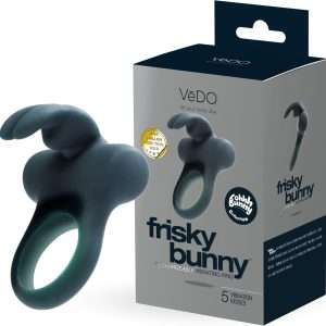 Vedo Frisky Bunny Vibrating Ring Rechargeable Black