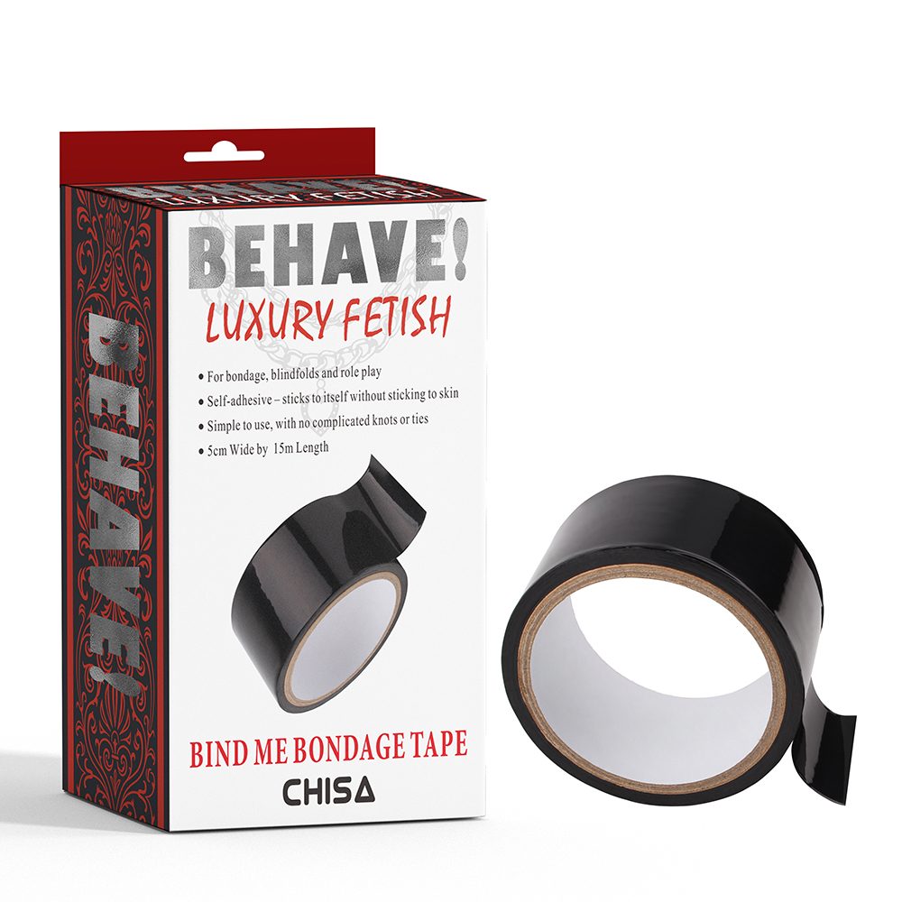 Behave Luxury Fetish Bind Me Bondage Tape Black