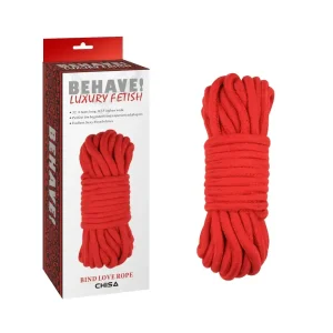 Behave Luxury Fetish Bind Love Rope Red