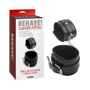Chisa Behave Classic Ankle Cuffs Black
