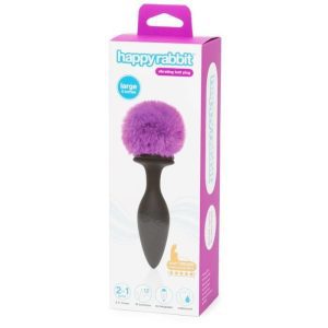 Happy Rabbit Vibrating Large Butt Plug Purple