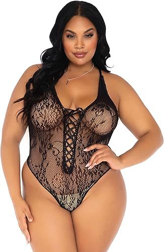 Leg Avenue Floral Lace Thong Teddy – view 2