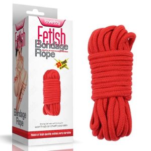 Lovetoy Fetish Bondage Rope Red 10m
