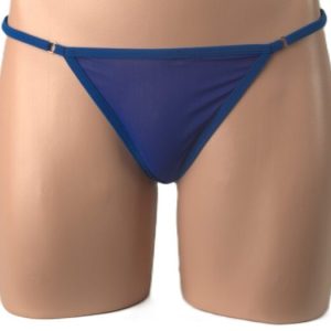 Poison Rose 180 Lace Crutchless G String Blue 16