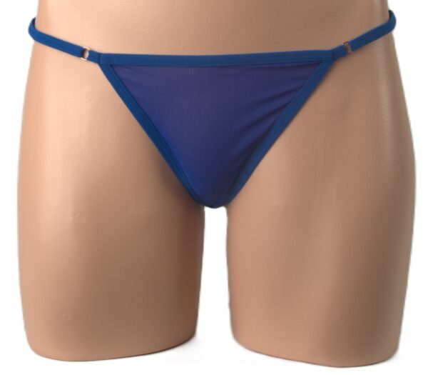Poison Rose 180 Lace Crutchless G String Blue 16