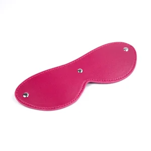Poison Rose B102 Faux Leather Stud Blindfold Hot Pink