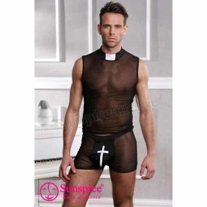 Sunspice 2pc Mens Priest Set Black One Size