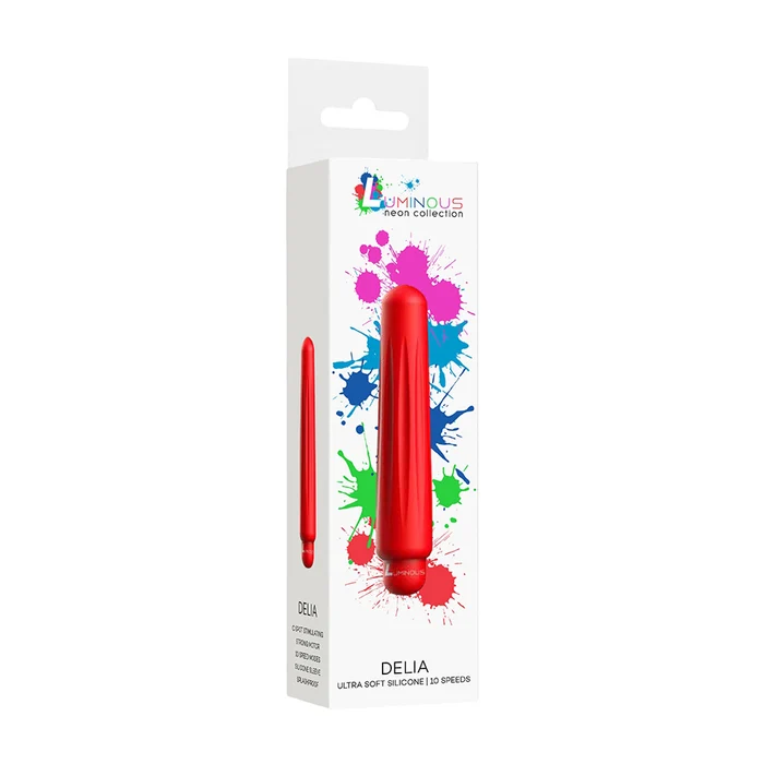 Luminous Ella Bullet With Silicone Sleeve 10 Speeds Red