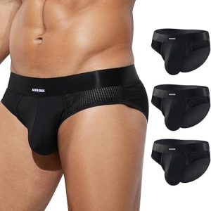 Mesh Mens Brief Black S