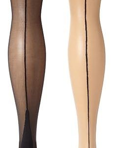 MUSIC LEGS BACKSEAM & CUBAN HEEL PANTYHOSE BLACK QUEEN