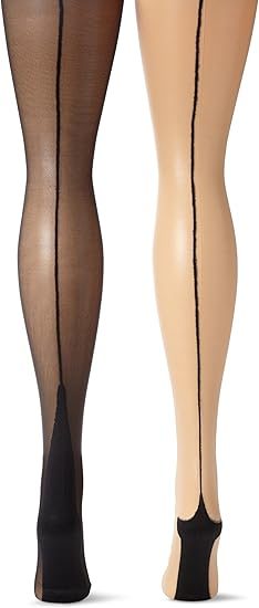 MUSIC LEGS BACKSEAM & CUBAN HEEL PANTYHOSE BLACK QUEEN