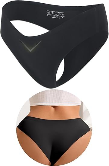 Lace Silk Seamless Panty Black 2XL – view 2