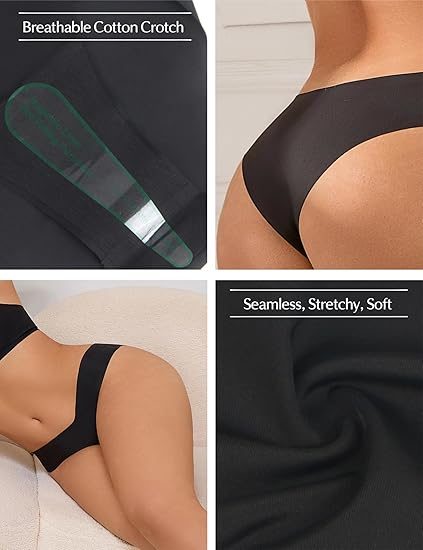 Lace Silk Seamless Panty Black XL – view 2