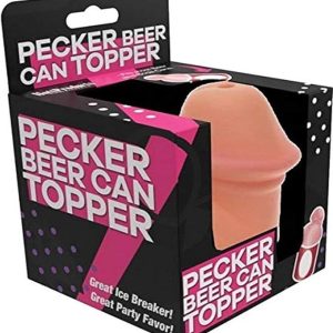 Pecker Beer Can Topper Pink