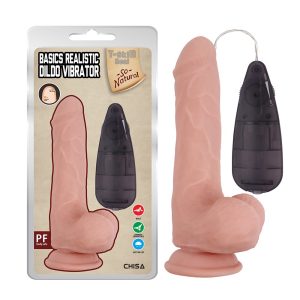 T Skin Basic Realistic Dildo Vibrator 8 Inch
