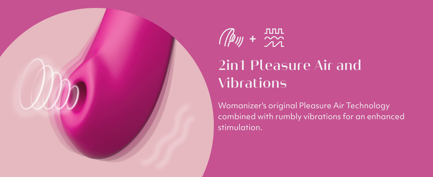 Womanizer Enhance 2 in 1 Air Massage & Clitoris Vibrator Pink
