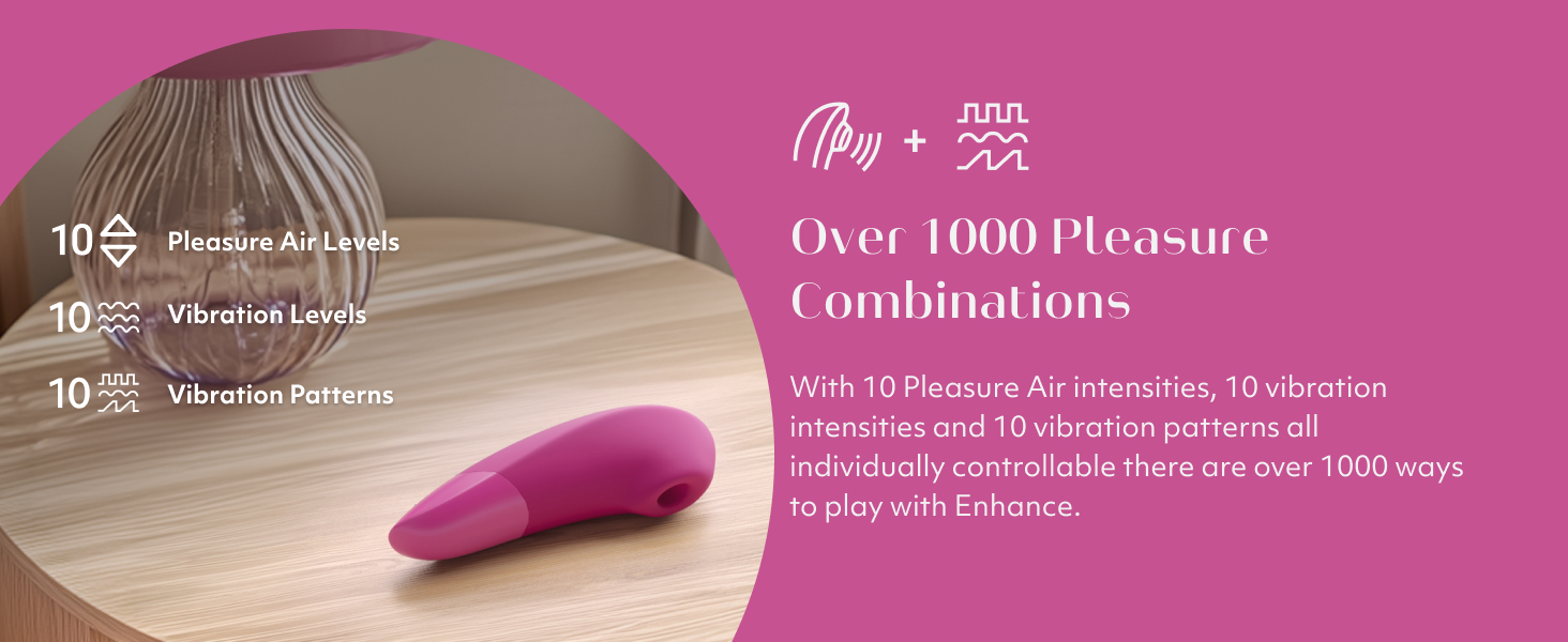 Womanizer Enhance 2 in 1 Air Massage & Clitoris Vibrator Pink