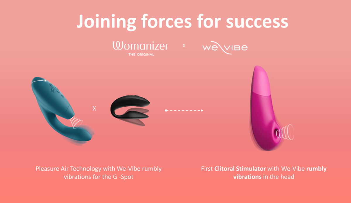 Womanizer Enhance 2 in 1 Air Massage & Clitoris Vibrator Pink