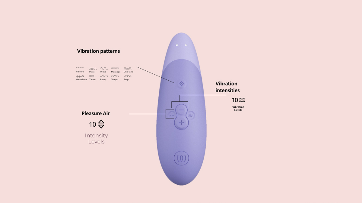 Womanizer Enhance 2 in 1 Air Massage & Clitoris Vibrator Pink