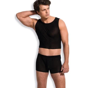 Sunspice Mens Top and Short Set Black S-M