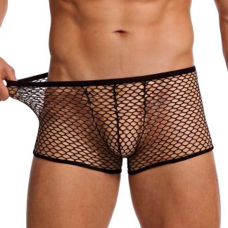 Mesh Mens Boxer Black L