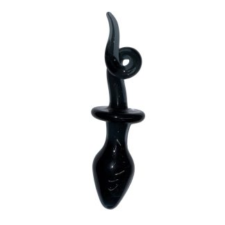 Swine Pig Tail Glass Anal Plug