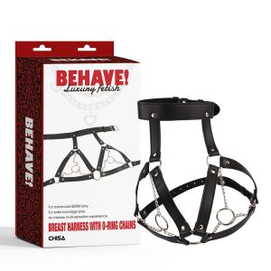 Behave Breast Harness With O Ring Chains