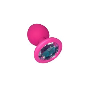 Silicone Jeweled Anal Plug Large – Pink