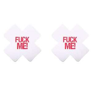 HW Nipple Cover Fuck Me White