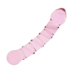 HW Pink Spiral Double Ended Glass Dildo