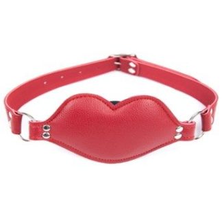 HW Dildo Lips Mouth Gag Red