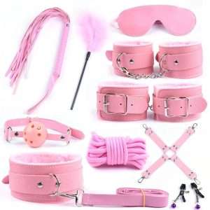 HW 10 Pce Bondage Kit Pink