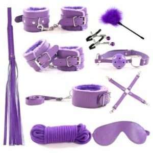 HW 10 Pce Bondage Kit Purple