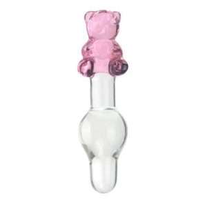 HW Glass Anal Bear Dildo Pink