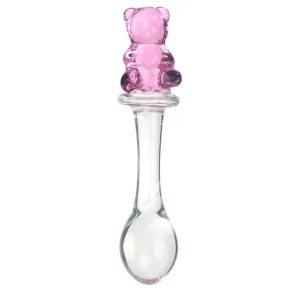 HW Glass Anal Bear Dildo Pink