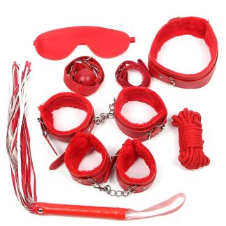 SBL 7 Piece Bondage Set Red