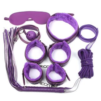 SBL 7 Piece Bondage Set Purple