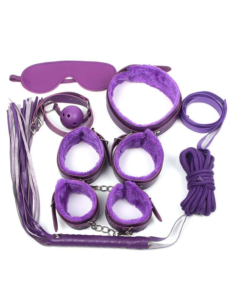 SBL 7 Piece Bondage Set Purple
