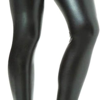 One Size Black PU Stockings