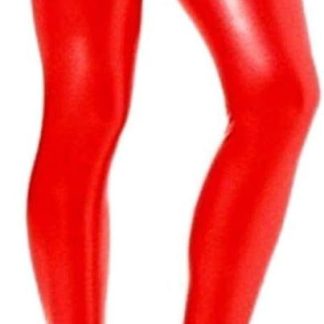 One Size Red PU Stockings