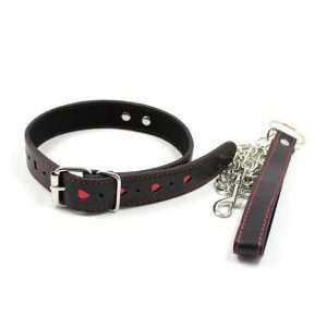HW PU Heart Collar with Chain