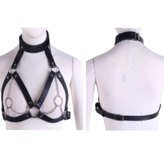 HW Halter Bra with Nipple Chains