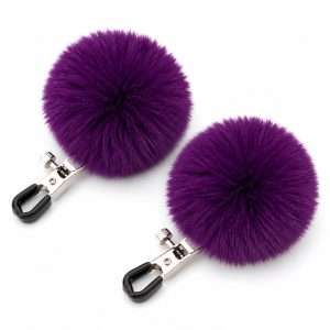 HW Pom Pom Nipple Clamps- Purple
