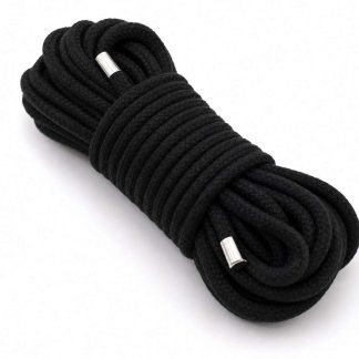 HW Cotton Rope 10m Silver Tip Black