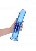 Realrock Crystal Clear Dildo 11 Inch No Balls Blue – view 4